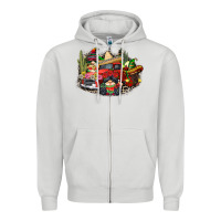 Dove Grey cinco de mayo truck Zipper Hoodie - CowGirlArtShop