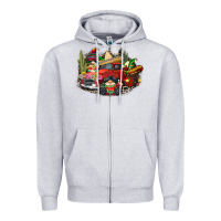 Heather Grey cinco de mayo truck Zipper Hoodie - CowGirlArtShop