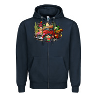 Navy cinco de mayo truck Zipper Hoodie - CowGirlArtShop