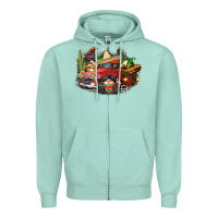 Seafoam cinco de mayo truck Zipper Hoodie - CowGirlArtShop