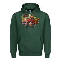 Sports Green cinco de mayo truck Zipper Hoodie - CowGirlArtShop