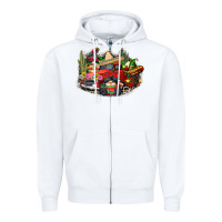 White cinco de mayo truck Zipper Hoodie - CowGirlArtShop