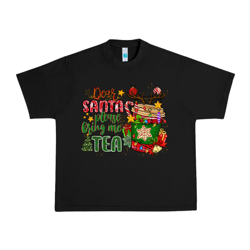 Deer Santa Please Bring Me Tea Urban Heavy Tee by MaliasSmallBusiness | Teevron