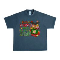 Midnight Navy deer santa please bring me tea Urban Heavy Tee - MaliasSmallBusiness