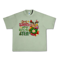 Oil Green deer santa please bring me tea Urban Heavy Tee - MaliasSmallBusiness