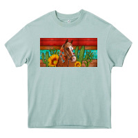 Arona aztec horse cactus and sunflowers license plate template Heavy Core Tee - Artiststas