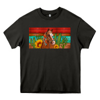 Asphalt aztec horse cactus and sunflowers license plate template Heavy Core Tee - Artiststas