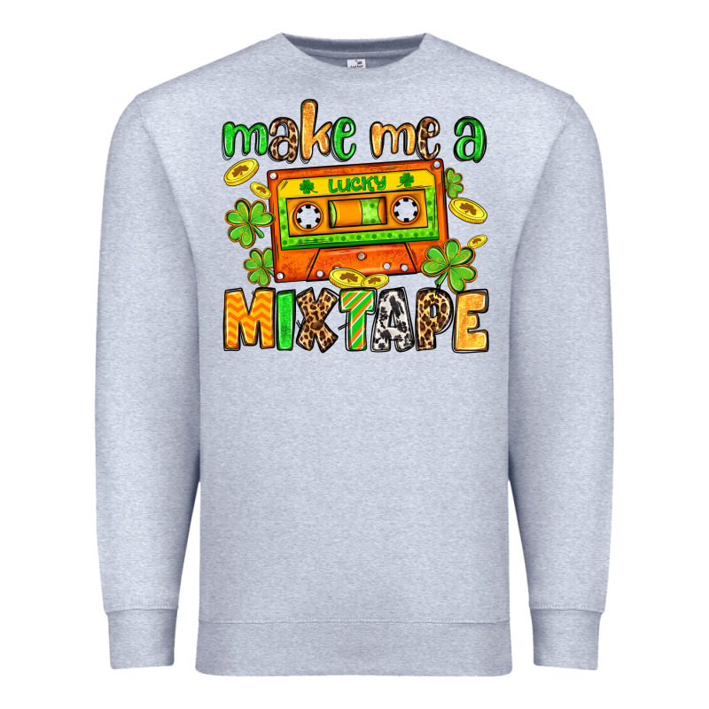 Make Me A Mixtape St. Patrick's Day Premium Sweatshirt by OliviaCreatesArt | Teevron