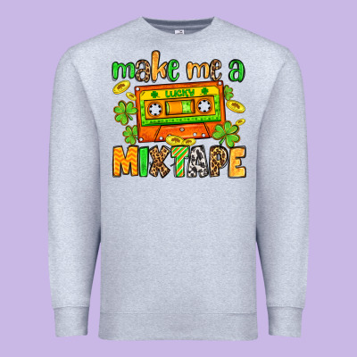 Make Me A Mixtape St. Patrick's Day Premium Sweatshirt Designed By Oliviacreatesart