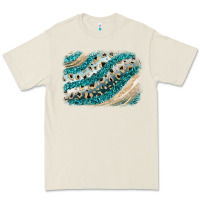 Bone turquoise glitter background Premium Tee - JahusDesignShop