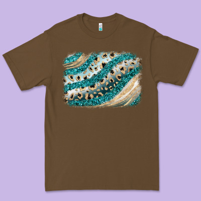 Turquoise Glitter Background Premium Tee Designed By Jahusdesignshop