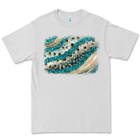 Dove Grey turquoise glitter background Premium Tee - JahusDesignShop