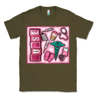 Army Green nurse Classic Tee - MaliasSmallBusiness