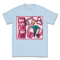 Dusty Blue nurse Classic Tee - MaliasSmallBusiness