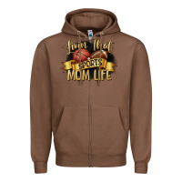 Chestnut livin that sports mom life Zipper Hoodie - CowGirlArtShop