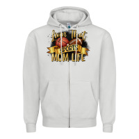 Dove Grey livin that sports mom life Zipper Hoodie - CowGirlArtShop