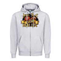 Heather Grey livin that sports mom life Zipper Hoodie - CowGirlArtShop