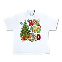 White ho ho ho christmas Urban Heavy Tee - MaliasSmallBusiness