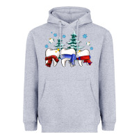Heather Grey dental christmas tree teeth and winter ado Heavyweight Hoodie - OliviaCreatesArt