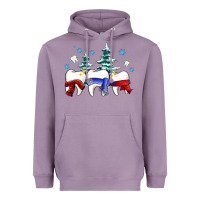 Lavender dental christmas tree teeth and winter ado Heavyweight Hoodie - OliviaCreatesArt