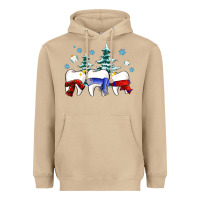 Mushroom dental christmas tree teeth and winter ado Heavyweight Hoodie - OliviaCreatesArt