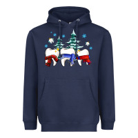 Navy dental christmas tree teeth and winter ado Heavyweight Hoodie - OliviaCreatesArt