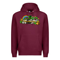 Burgundy Tennessee map St. Patrick's Premium Hoodie - CowGirlArtShop