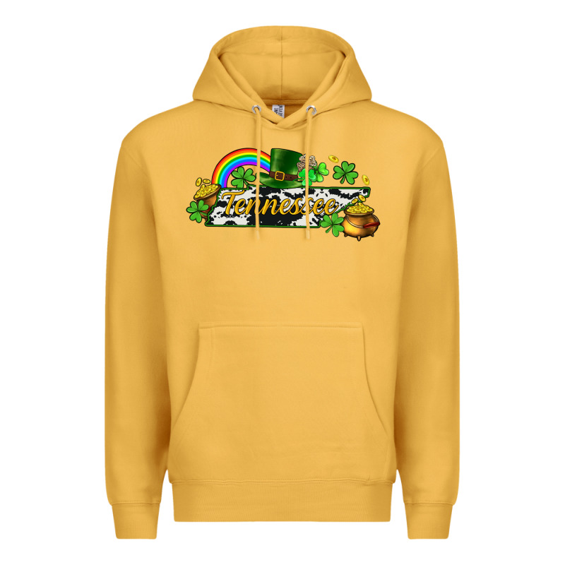 Tennessee Map St. Patrick's Premium Hoodie by CowGirlArtShop | Teevron