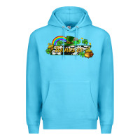 Ocean Blue Tennessee map St. Patrick's Premium Hoodie - CowGirlArtShop
