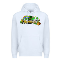 White Tennessee map St. Patrick's Premium Hoodie - CowGirlArtShop