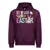 Mauve Wine My 1st Easter Urban Hoodie - CowhideDigitalArt