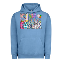 Pigment Pebble Blue My 1st Easter Urban Hoodie - CowhideDigitalArt