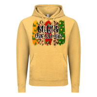 Vintage Mustard merry christmas brushstrokes Vintage Hoodie - MaliasSmallBusiness