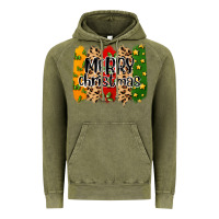Vintage Olive merry christmas brushstrokes Vintage Hoodie - MaliasSmallBusiness