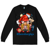 Black secretary life gnome Long Sleeve Tee - BarkalooDesign