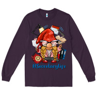 Plum secretary life gnome Long Sleeve Tee - BarkalooDesign