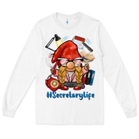 White secretary life gnome Long Sleeve Tee - BarkalooDesign