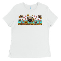 White western pug dogs Ladies Tee - Jasminsmagicworld