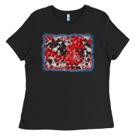 Black bandana cowhide denim background Ladies Tee - AdoDesignShop