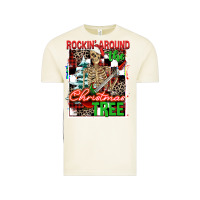 Vintage Arctic Rockin' around the Christmas tree skeleton Vintage Tee - NancyCooperArtShop