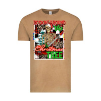 Vintage Camel Rockin' around the Christmas tree skeleton Vintage Tee - NancyCooperArtShop