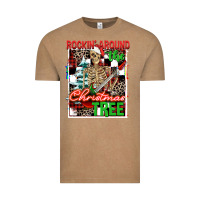 Vintage Coffee Rockin' around the Christmas tree skeleton Vintage Tee - NancyCooperArtShop