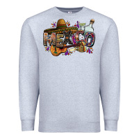 Heather Grey Mexico Premium Sweatshirt - FaDigitalArtStudio