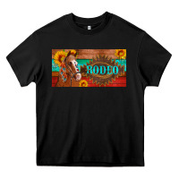 Black aztec horse cactus and sunflowers license plate template Heavy Core Tee - Artiststas
