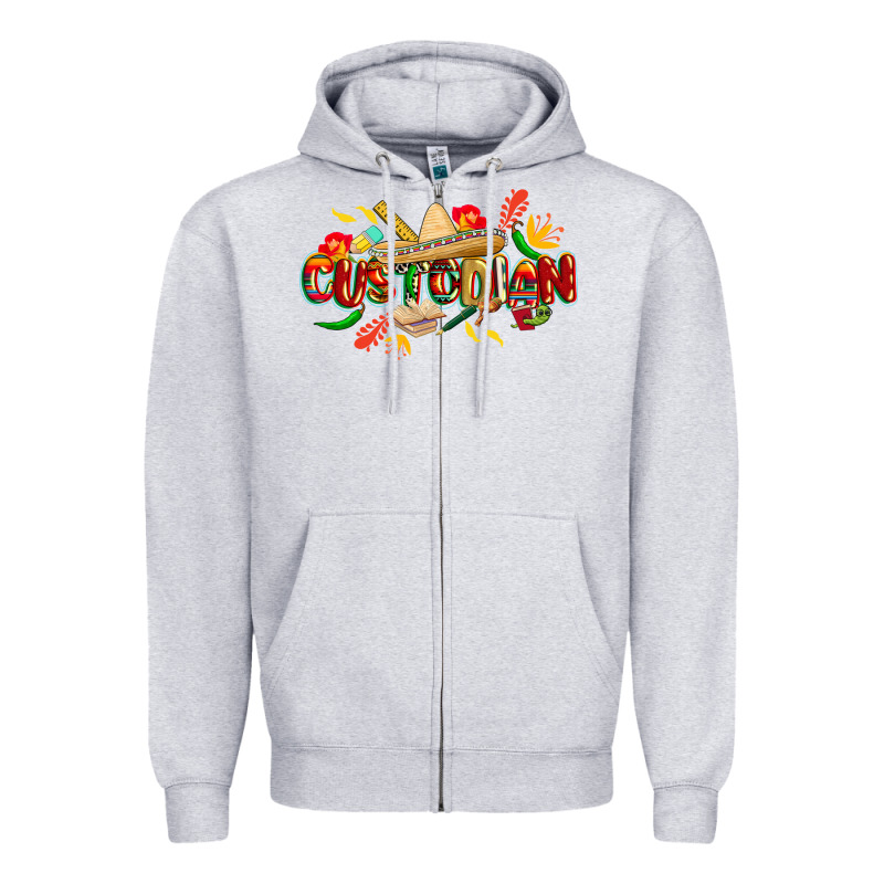 Cinco De Mayo Custodian Zipper Hoodie by CowGirlArtShop | Teevron
