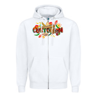 White cinco de mayo custodian Zipper Hoodie - CowGirlArtShop