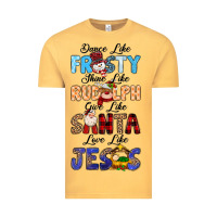 Vintage Mustard Dance Like Frosty Shine Like Rudolph Give Like Vintage Tee - MaliasSmallBusiness