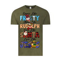 Vintage Olive Dance Like Frosty Shine Like Rudolph Give Like Vintage Tee - MaliasSmallBusiness
