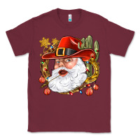 Burgundy Cowboy Santa Classic Tee - NancyCooperArtShop