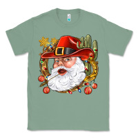 Sage Cowboy Santa Classic Tee - NancyCooperArtShop